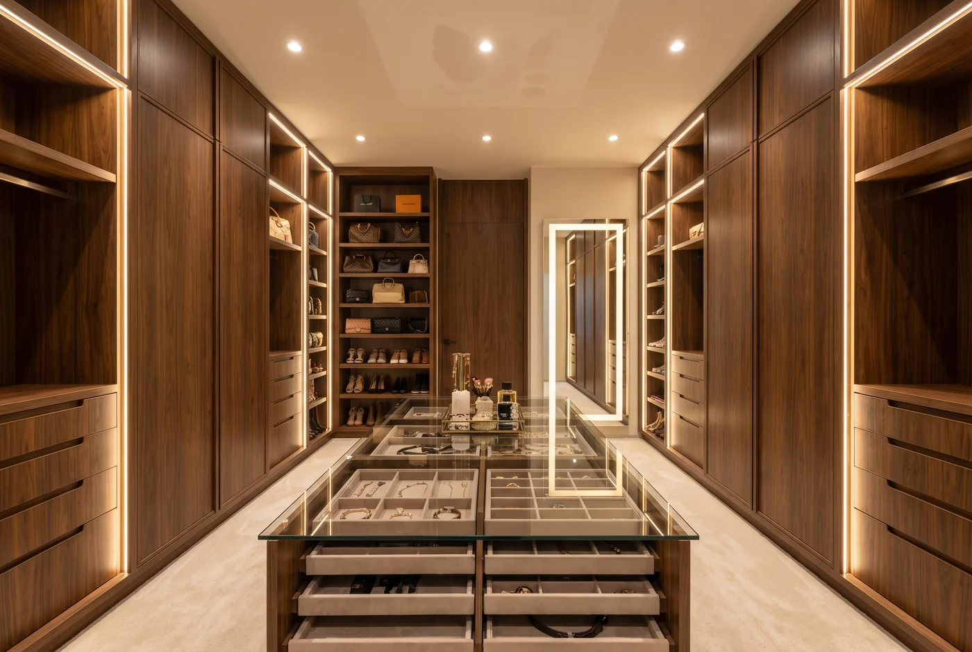 Vestidor walk-in premium a medida