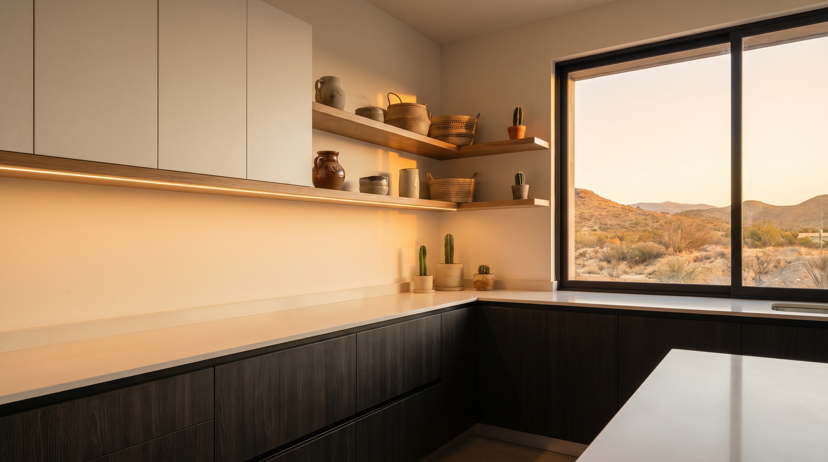 Cocina bicolor moderna con contraste de melaminas Arauco